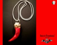 Cornicello Charm Protection, Italian Horn Tusks Ethnic Talisman, Evil Eye Pendant Amulet, Magical Power
