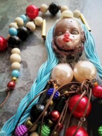 Voodoo Spell, Magic Talisman Witchcraft Pendant, Witch Jewelry Necklace Amulet, Hawaiian Tribal Folkloric Doll
