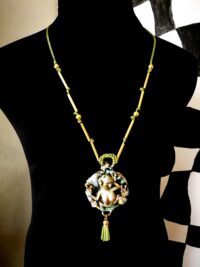 Green Tree Frog, Poison Dart Frog, Witch Jewelry Amulet Pendant, Magical Power Money Attraction Talisman, Moses Ten Plague