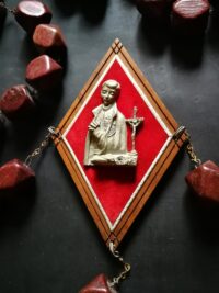 Antique Rosary, Crucifix Jesus Vintage Reliquary Church, Christian Catholic Religion Saints, Religious Relic Vatican Pope