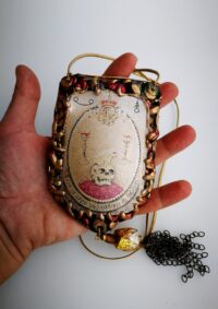 Frog and Toad Amulet, Witch Skull Talisman Occult Jewelry, Saint Graal Crown Witchcraft Magic
