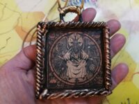 Satanic Symbol, Baphomet Talisman Satan Devil Pendant, Magic Satanist Ritual Amulet, Black Goat Occult Magick