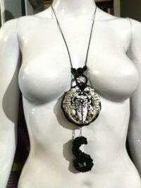 Necronomicon Seal Cthulhu Mythos, Lovercraft Occult Necklace Magic Talisman, Esoteric Sigil Protection Amulet Octopus