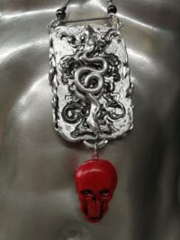 Skull Snake, Life Forever Tao Talisman Immortality, Magic Power Evil Eye Pendant Gothic Amulet