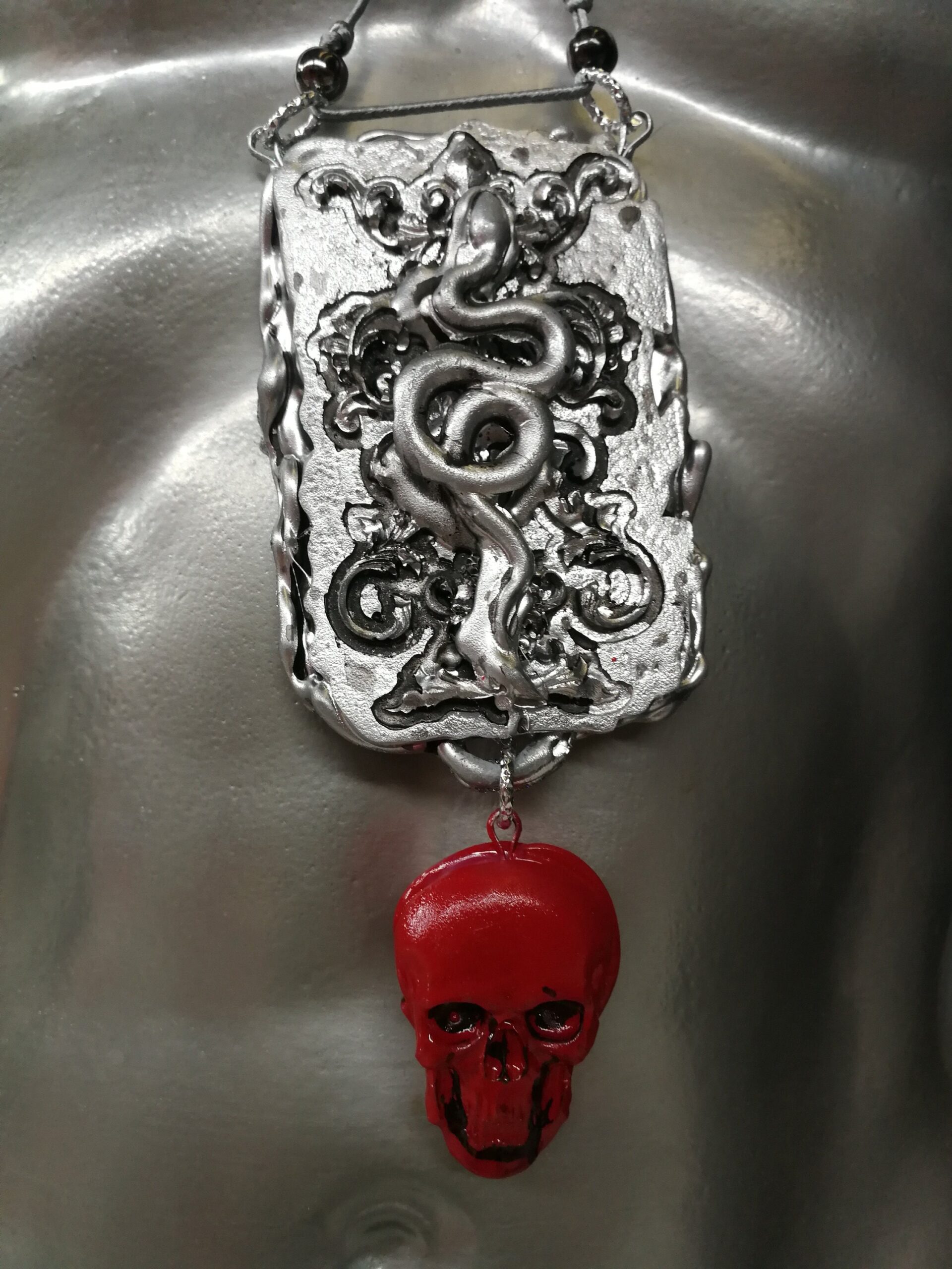 Skull Snake, Life Forever Tao Talisman Immortality, Magic Power Evil Eye Pendant Gothic Amulet