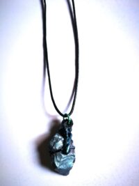 Leviathan Axe, Ancient Spirit Companion Snake Serpent, Necklace Uncut Gemstone Pendant, Magic Power Raw Stone Amulet