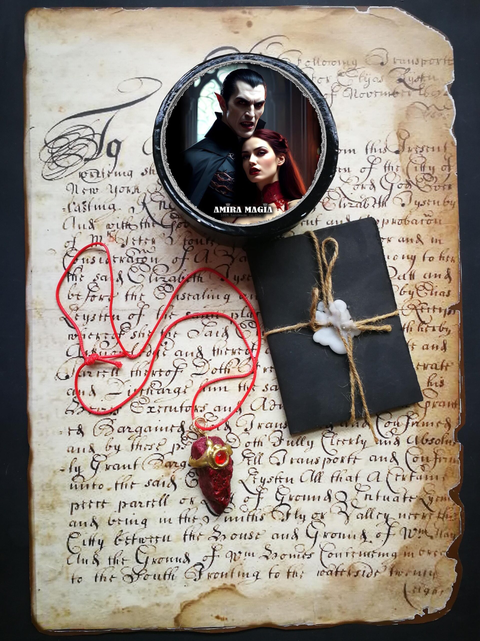 Enchanted Rock Uncut Gemstone Pendant, Vampire's Blessing Spell Amulet, Enhanced Necklace Magic Portal Raw Stone