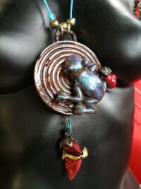 Chocolate Frog, Wizard Dark Academia Amulet, Witch Toad Pendant Witchcraft Harry Potter Practical Magic
