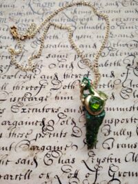 Uncut Gemstone Pendant, Enchanted Necklace Spirit Companion, Magic Portal Raw Stone Amulet, Forest Spell Jewelry Talisman