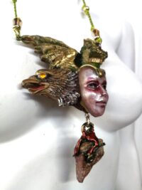 Bune Demon, Eagle Talisman Dragon Amulet Pendant, Goth Jewel Magic Seal Sigil, Lemegeton Goetia Lesser Key of Solomon