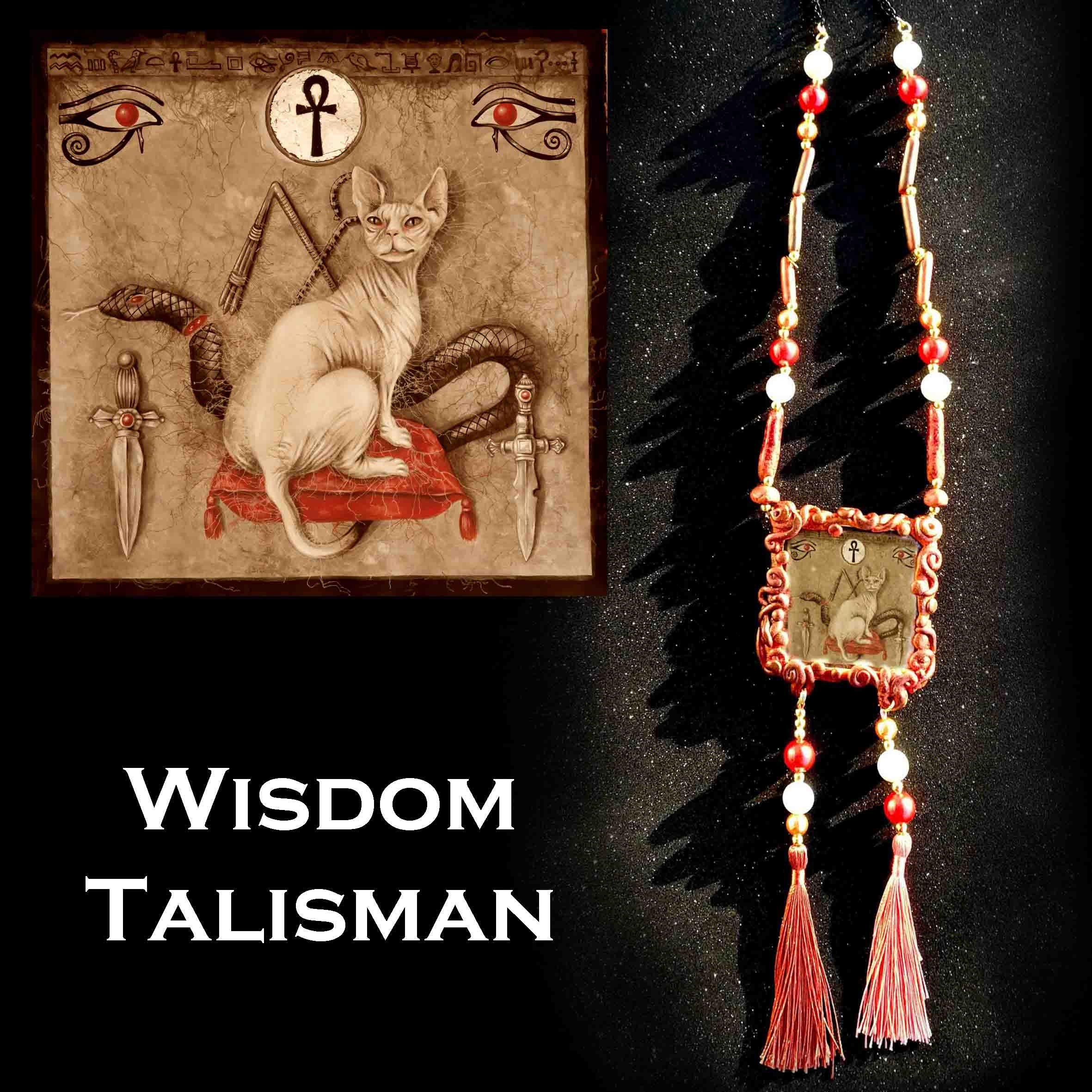 Sphynx Cat, Magic Talisman Egyptian Symbol Evil Queen Protection Amulet, Witchcraft Amulet Magical Power