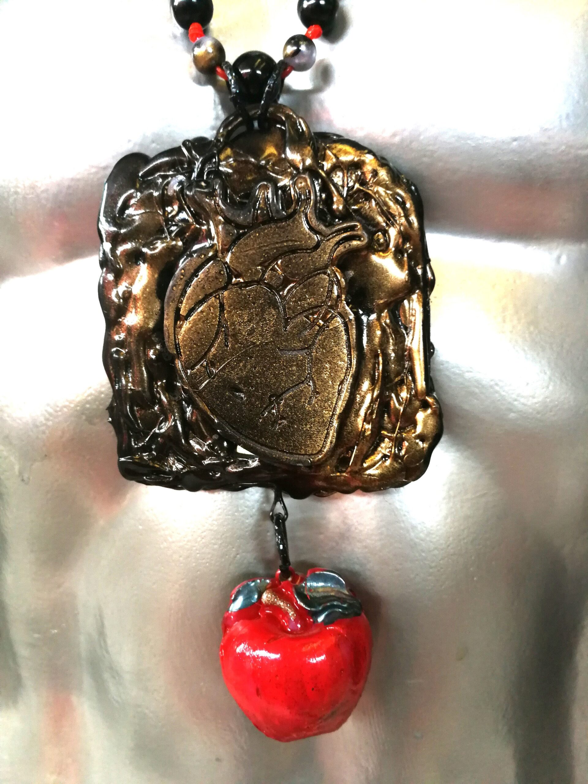 Adam and Eve Amulet, Eternity Love Talisman, Apple Magic Power Loveling Attraction Occult Pendant