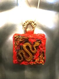 Snake Necklace Talisman, Celestial Feng Shui Amulet, Magic Symbol, All Seeing Eye Pendant