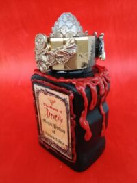Bat Vampire Dracula, Apothecary Vintage Bottle Magic Potion, Mason Jar Witch Altar Spell Immortality Sorcery
