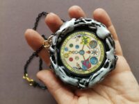 Hermes Trismegistus Pymander, Kybalion Alchemy Symbol Jewelry, Vitriol Magic Talisman, Hermes Alchemist Amulet Pendant