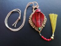 Life Forever Amulet, Garden of Eden Devil, Ouroboros Red Snake Talisman Pendant Occult Jewelry