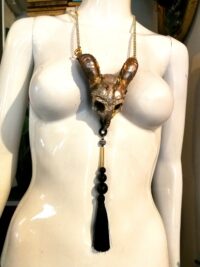 Goat Skull, Zodiac Symbol Capricorn Sign, Animal Gothic Necklace, Esoteric Occult Jewelry Pendant Charm