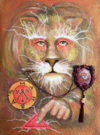 Marbas Demon, Protective Talisman Lion Amulet, Gothic Witchcraft Spirit Jewelry, Lemegeton Goetia Seal Monster