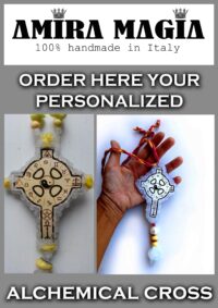 Alchemy Cross, Gothic Talisman Medieval Templar, Rosicrucian Witchcraft Symbols, Sacred Amulet Gold Bee Pendant
