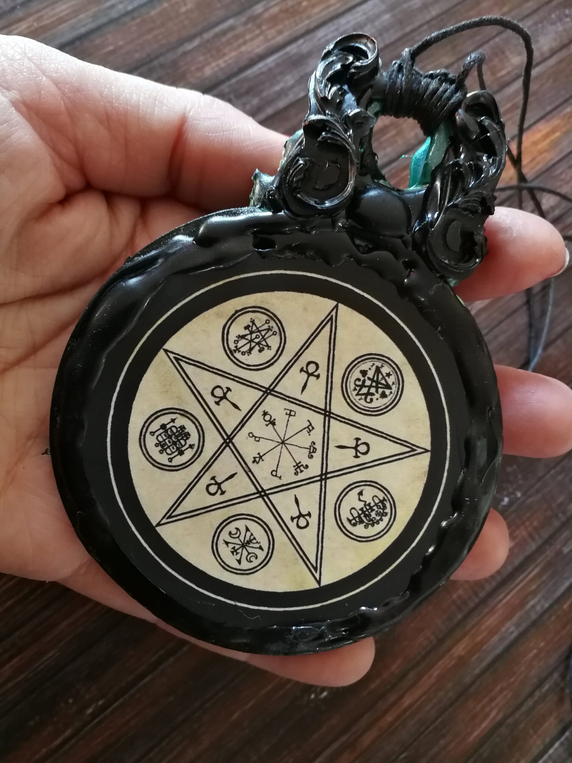 Moon Goddess Hecate, Triple Moon Talisman, Lunar Phases Witchcraft Pendant, Witch Jewelry Star Pentagram Luna Necklace