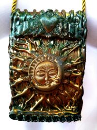 Sun and Moon Celestial Necklace, Amulet Alchemy Symbols Good Luck, Talisman Pendant Magic Power