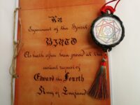 Handwritten Book Antique Manuscript, Occult Magick Lesser Key of Solomon, Magic Grimoire Kabbalah Kabbalistic