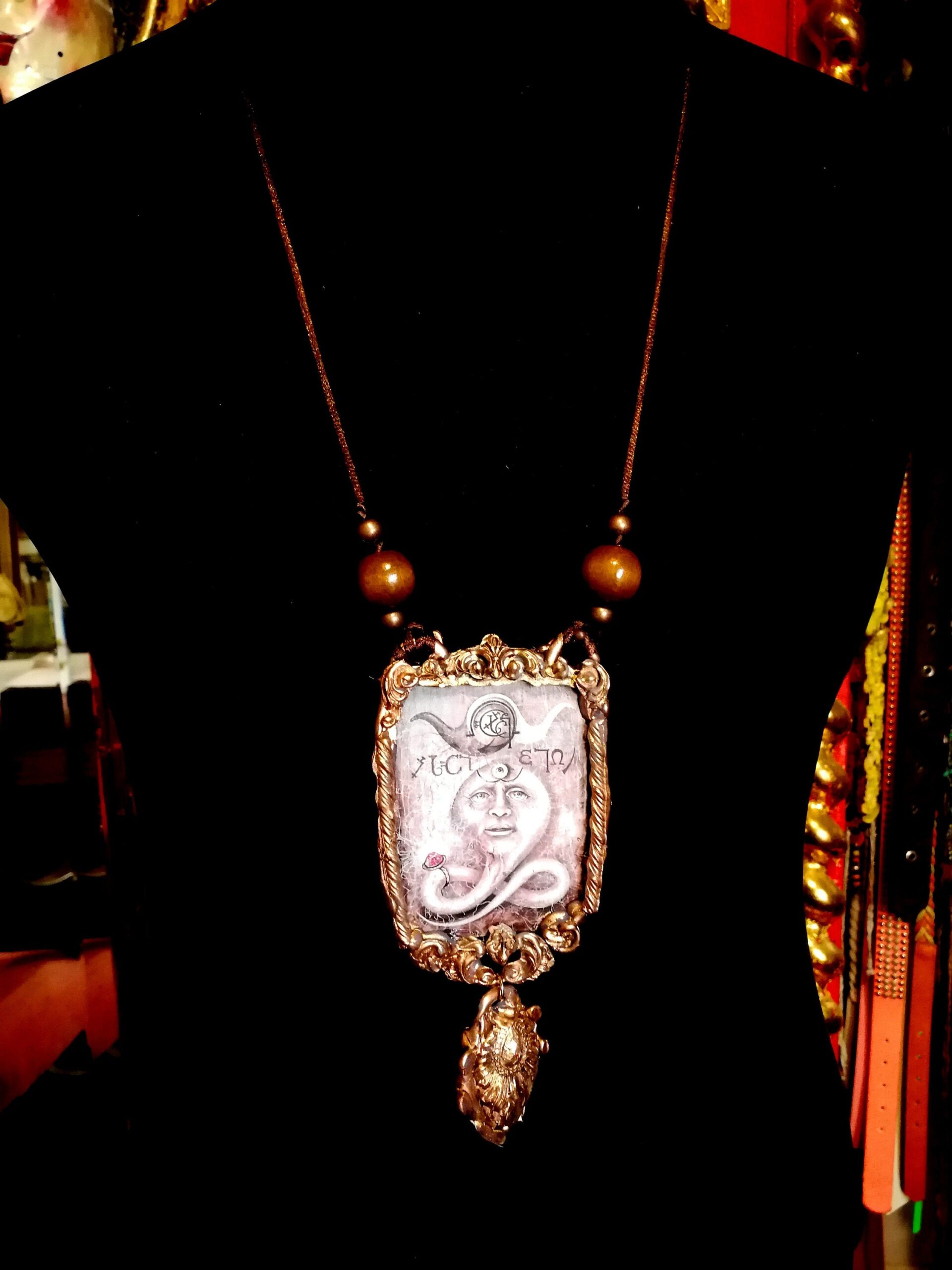 Ars Goetia Talisman Agaliarept Demon Lemegeton Seal Amulet Pendant, Gothic Witch Necklace Witchcraft Occult