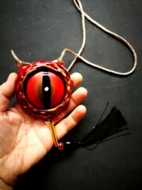 Red Evil Eye, Protective Talisman Pendant, Occult Protection Satanic Amulet, Satan Jewels Good Luck