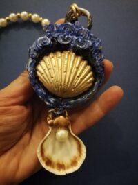 Leviathan Axe, Demon Ars Goetia, Gothic Talisman Occult Symbols Magic Shell, Water Monster Amulet
