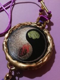 Yin & Yang Buddhist Tibetan Protective Magic Talisman, Ethnic Jewelry Prayer Amulet, Buddha Yoga Symbol