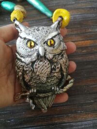 Witch Familiar, Ancient Spirit Companion Tawny Owl Blessing Spell, Talisman Magical Power Bird Amulet