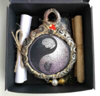 Yin and Yang Buddhist Tibetan, Quan Kuan Guan Kwan Yin Oriental Talisman, Lao Tzu Jewelry, Prayer Amulet Yoga Symbol