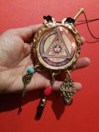 The Alchemist Magic Talisman, Alchemy Witchcraft & Witch Symbolic Amulet Dragon Eye Ouroboros Snake Pendant