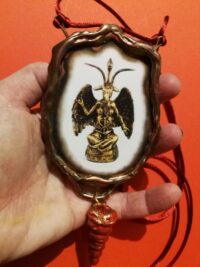 Satanic Talisman Sigil of Baphomet Magic Templar, Magick Devil Horn Necklace, Satanist Symbol Lucifer
