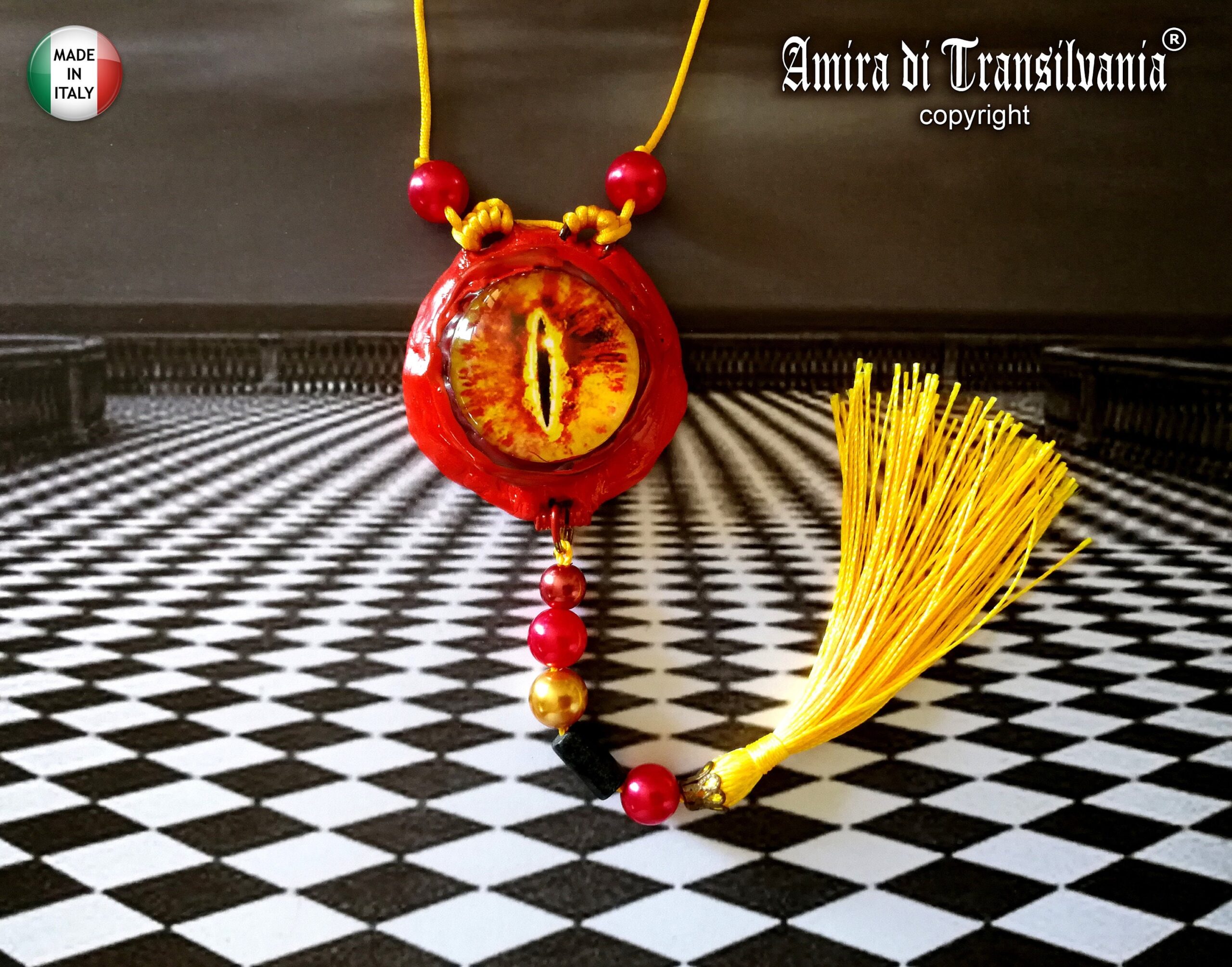 Protective Talisman, Protection Amulet Lord of the Rings Sauron Eye, Necklace Magic Esoteric Jewelry Pendant