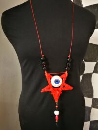 Inverted Pentagram Star, Talisman All Seeing Eye Amulet, Satanic Pendant Symbol Sigil of Lucifer