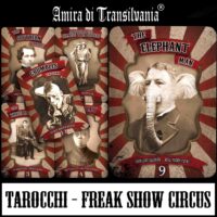 Freak Show, Circus Tarot Cards Deck, Scary Clown Creepy Vittorian Steampunk, Curiosity Curio Cabinet, Weird Oddities