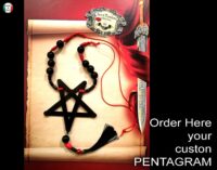 Inverted Pentagram Star, Satan Symbol Sigil of Lucifer, Satanic Pendant Magic Talisman, Dark Witch Amulet