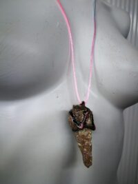 Witch Familiar, Ancient Companion Dragon Spirit Guide, Uncut Gemstone Pendant, Magic Raw Stone Amulet