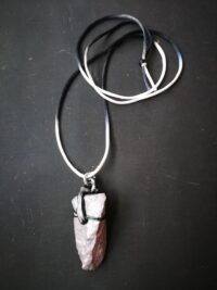 Witch Familiar, White Snake Ancient Spirit Companion, Uncut Gemstone Pendant Witchcraft, Magical Powers Raw Stone Amulet