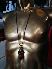 Vampire Energy, Uncut Gemstone Pendant, Transylvania Blessing Spell Amulet, Necklace Magic Portal Raw Stone