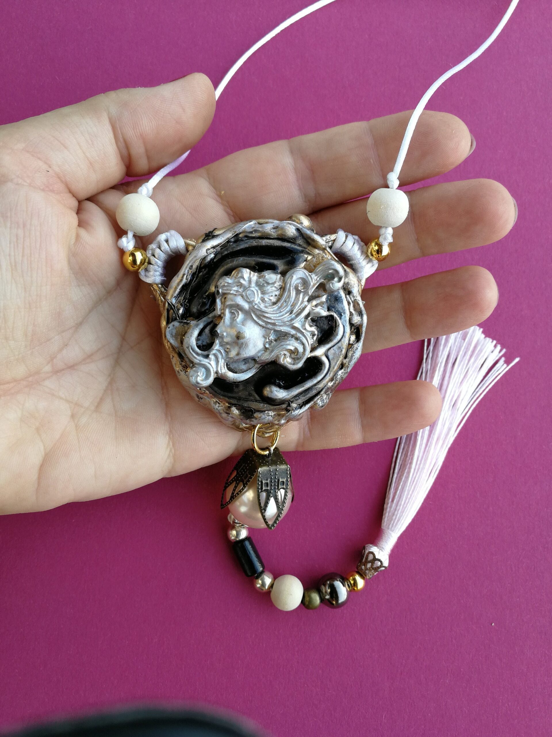 Fairy Lights Protection Amulet, Etruscan Jewelry Goddess Spirit Companion, Fairytale Magic Power Talisman Pendant