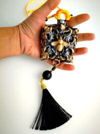 Protection Amulet Necklace, Bee Nest Wealth Talisman of Abundance & Prosperity Money Charm Attraction Richness