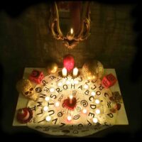Ouija Board, Hocus Pocus Pagan Wheel Divination, Talking Table Planchette Witches Magic Altar Clairvoyance