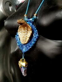 Cobra Snake Pendant, Serpent Immortality Symbol, Ouroboros Talisman Feng Shui Amulet, Dune Imperium Magic Power