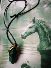 Hippo Campus Amulet, Ancient Spirit Companion, Uncut Gemstone Pendant Hippocampus, Spiritual Magical Powers Portal