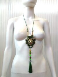 Brother Bear Totem Pole, Anima Spirits Guide Green Witch Jewelry Pendant, Magic Talisman Amulet