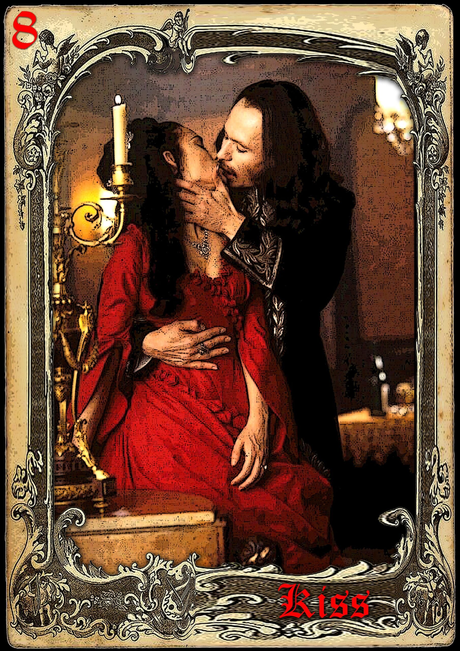 Dracula Tarot Deck, Bat Vampire Oracle Card, Transylvania Magic Romania Gothic Castle, Old Love Spell