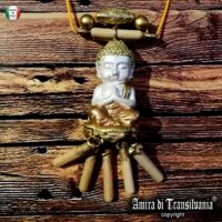 Japa Mala Amulet, Buddhist Necklace Ethnic Oriental Buddha Talisman Pendant Asian Spiritual Yoga Symbol