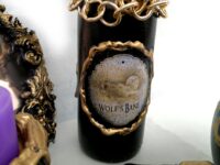 Witchcraft Supplies, Wolfs Bane Werewolf Apothecary Bottle, Magic Potion Sorcery, Decor Mason Jar Holder